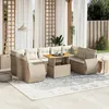 Image de Vidaxl Salon De Jardin Avec Coussins 10 Pcs Beige RÃ©sine TressÃ©e