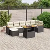 Image de Vidaxl Salon De Jardin 8 Pcs Avec Coussins Noir RÃ©sine TressÃ©e