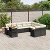 Image de Vidaxl Salon De Jardin 10 Pcs Avec Coussins Noir RÃ©sine TressÃ©e