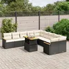 Image de Vidaxl Salon De Jardin 11 Pcs Avec Coussins Noir RÃ©sine TressÃ©e