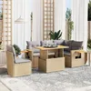 Image de Vidaxl Salon De Jardin Avec Coussins 6 Pcs Beige RÃ©sine TressÃ©e