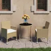 Image de Vidaxl Salon De Jardin 8 Pcs Avec Coussins Noir RÃ©sine TressÃ©e