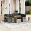 Image de Vidaxl Salon De Jardin 8 Pcs Avec Coussins Gris RÃ©sine TressÃ©e