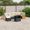 Image de Vidaxl Salon De Jardin 8 Pcs Avec Coussins Noir RÃ©sine TressÃ©e