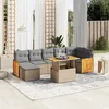 Image de Vidaxl Salon De Jardin Avec Coussins 8 Pcs Beige RÃ©sine TressÃ©e