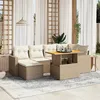 Image de Vidaxl Salon De Jardin 11 Pcs Avec Coussins Beige RÃ©sine TressÃ©e