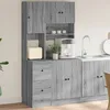 Image de vidaXL Armoire de cuisine sonoma gris 95x50x180 cm bois d'ingÃ©nierie