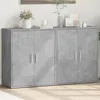 Image de vidaXL Buffets 2 pcs gris bÃ©ton 60x31x70 cm bois d'ingÃ©nierie