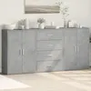 Image de vidaXL Buffets 3 pcs gris bÃ©ton 60x31x84 cm bois d'ingÃ©nierie