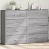Image de vidaXL Buffets 2 pcs sonoma gris 60x31x84 cm bois d'ingÃ©nierie