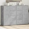 Image de vidaXL Buffets 2 pcs gris bÃ©ton 60x31x84 cm bois d'ingÃ©nierie