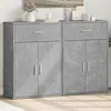 Image de vidaXL Buffets 2 pcs gris bÃ©ton 60x30x84 cm bois d'ingÃ©nierie
