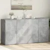 Image de vidaXL Buffets 2 pcs gris bÃ©ton 79x38x80 cm bois d'ingÃ©nierie