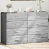 Image de vidaXL Buffets 2 pcs sonoma gris 60x39x80 cm bois d'ingÃ©nierie