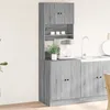 Image de vidaXL Armoire de cuisine sonoma gris 60x50x180 cm bois d'ingÃ©nierie