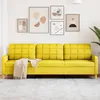 Image de vidaXL CanapÃ© Ã  3 places Jaune clair 210 cm Tissu