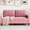 Image de vidaXL CanapÃ© Ã  2 places Rose 140 cm Velours