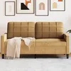 Image de vidaXL CanapÃ© Ã  2 places Marron 140 cm Velours