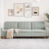 Image de vidaXL CanapÃ© Ã  3 places Gris clair 210 cm Velours