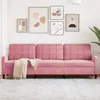 Image de vidaXL CanapÃ© Ã  3 places Rose 210 cm Velours