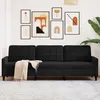 Image de vidaXL CanapÃ© Ã  3 places Noir 210 cm Velours