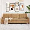 Image de vidaXL CanapÃ© Ã  3 places Marron 210 cm Velours