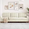 Image de vidaXL CanapÃ© Ã  3 places CrÃ¨me 210 cm Velours