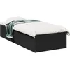 Image de vidaXL Cadre de lit sans matelas noir 75x190 cm bois ingÃ©nierie