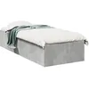 Image de vidaXL Cadre de lit sans matelas gris bÃ©ton 75x190 cm