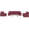 Image de vidaXL Ensemble de canapÃ©s 3 pcs rouge bordeaux tissu