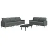 Image de vidaXL Ensemble de canapÃ©s 2 pcs gris foncÃ© tissu