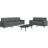 Image de vidaXL Ensemble de canapÃ©s 2 pcs coussins dÃ©coratifs gris foncÃ© tissu