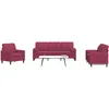 Image de Vidaxl Ensemble De CanapÃ©s 3 Pcs Avec Coussins Et Traversins Velours