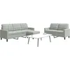 Image de vidaXL Ensemble de canapÃ©s 3 pcs avec coussins Gris clair Velours