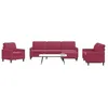 Image de Vidaxl Ensemble De CanapÃ©s 4 Pcs Avec Coussins Rouge Bordeaux Velours