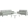Image de vidaXL Ensemble de canapÃ©s 3 pcs avec coussins Gris clair Velours