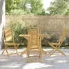 Image de Vidaxl Ensemble Ã Manger De Jardin 5 Pcs Bambou