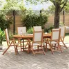 Image de Vidaxl Chaises Pliables De Jardin Lot De 6 Bois D'acacia Et TextilÃ¨ne