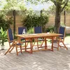Image de Vidaxl Chaises Pliables De Jardin Lot De 4 Bois D'acacia Et TextilÃ¨ne