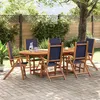 Image de Vidaxl Chaises Pliables De Jardin Lot De 6 Bois D'acacia Et TextilÃ¨ne