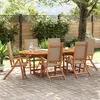 Image de Vidaxl Chaises Pliables De Jardin Lot De 6 Bois D'acacia Et TextilÃ¨ne