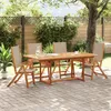 Image de Vidaxl Ensemble Ã Manger De Jardin 5pcs Bois D'acacia Solide TextilÃ¨ne