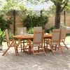 Image de Vidaxl Ensemble Ã Manger De Jardin 7pcs Bois D'acacia Solide TextilÃ¨ne