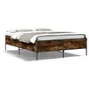 Image de vidaXL Cadre de lit sans matelas chÃªne fumÃ© 140x190 cm