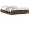 Image de vidaXL Cadre de lit sans matelas chÃªne marron 120x190 cm