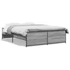 Image de vidaXL Cadre de lit sans matelas sonoma gris 135x190 cm