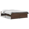 Image de vidaXL Cadre de lit sans matelas chÃªne marron 135x190 cm