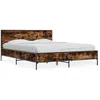 Image de vidaXL Cadre de lit sans matelas chÃªne fumÃ© 120x200 cm