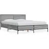 Image de vidaXL Cadre de lit sans matelas sonoma gris 135x190 cm