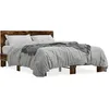 Image de vidaXL Cadre de lit sans matelas chÃªne fumÃ© 140x200 cm